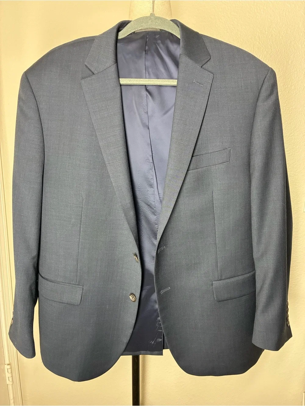 Chaps Navy Two-Button Wool Blend  Blazer, size 44S